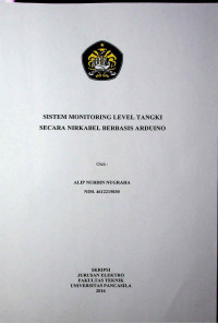 Skripsi: Sistem Monitoring Level Tangki Secara Nirkabel Berbasis Arduino