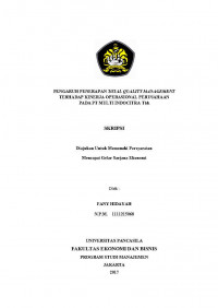 PENGARUH PENERAPAN TOTAL QUALITY MANAGEMENT TERHADAP KINERJA OPERASIONAL PERUSAHAAN PADA PT MULTI INDOCITRA TBK