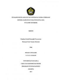 PENGARUH KESELAMATAN DAN KESEHATAN KERJA TERHADAP KINERJA KARYAWAN PADA PENGGUNA JASA PT GLORY OFFSHORE