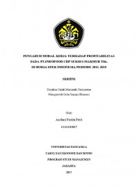 PENGARUH MODAL KERJA TERHADAP PROFITABILITAS PADA PT INDOFOOD CBP SUKSES MAKMUR TBK DI BURSA EFEK INDONESIA PERIODE 2011-2015