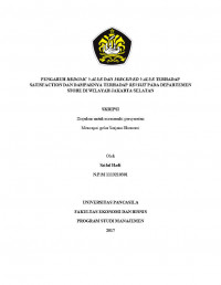 PENGARUH HEDONIC VALUE DAN PERCEIVED VALUE TERHADAP SATISFACTION DAN DAMPAKNYA TERHADAP REVISIT PADA DEPARTEMEN STORE WILAYAH JAKARTA SELATAN