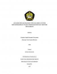 ANALISIS PENGALOKASIAN TENAGA KERJA UNTUK MENGEFEKTIFKAN WAKTU PRODUKSI DENGAN METODE HUNGARIAN PADA CV. AZKASYAH