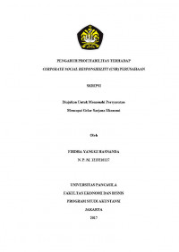 PENGARUH PROFITABILITAS TERHADAP CORPORATE SOCIAL RESPONSIBILITY (CSR) PERUSAHAAN