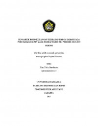 PENGARUH RASIO KEUNGAN TERHADAP HARGA SAHAM PADA PERUSAHAAN BUMN YANG TERDAFTAR DI BEI PERIODE 2013-2015