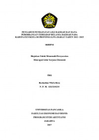 PENGARUH PENDAFTARAN ASLI DAERAH DAN DANA PERIMBANGAN TERHADAP BELANJA DAERAH PADA KABUPATEN/KOTA DI PROVINSI JAWA BARAT TAHUN 2012-2015