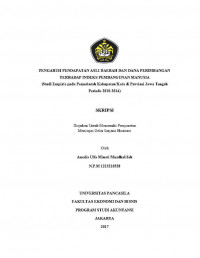 PENGARUH PENDAPATAN ASLI DAERAH DAN DANA PERIMBANGAN TRHADAP INDEKS PEMBANGUNAN MANUSIA (STUDI EMPIRIS PADA PEMERINTAH KABUPATEN KOTA DI PROPINSI JAWA TENGAH PERIODE 2010-2014)