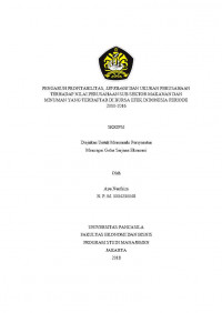 PENGARUH PROFITABILITAS LEVERAGE DAN UKURAN PERUSAHAAN TERHADAP NILAI PERUSAHAAN SUB SEKTOR MAKANAN DAN MINUMAN YANG TERDAFTAR DI BURSA EFEK INDONESIA PERIODE 2011-2016