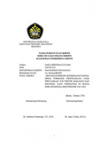 PENGARUH PERIODE KETERIKATAN MODAL KERJA TERHADAP PROFITABILITAS PADA PERUSAHAAN SUB SEKTOR MAKANAN DAN MINUMAN YANG TERDAFTAR DI BURSA EFEK INDONESIA (BEI) PERIODE 2012-2016