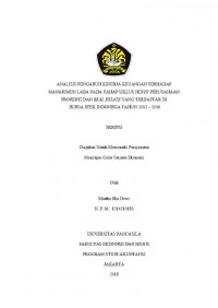 ANALISIS PENGARUH KINERJA KEUANGAN TERHADAP MANAJEMEN LABA PADA TAHAP SIKLUS HIDUP PERUSAHAAN PROFERTI DAN REAL ESTATE YANG TERDAFTAR DI BURSA EFEK INDONESIA TAHUN 2012-2016