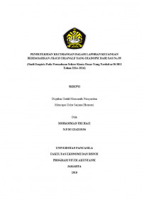 PENDETEKSIAN KECURANGAN DALAM LAPORAN KEUANGAN BERDASARKAN FRAUD TRIANGLE YANG DIADOPSI DARI SAS NO. 99 (STUDI EMPIRIS PADA PERUSAHAAN SEKTOR KIMIA DASAR YANG TERDAFTAR DI BEI TAHUN 2014-2016)