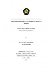 REKONTRUKSI AKUNTANSI YAYASAN BERBASIS PSAK. NO.45 PADA YAYASAN DAKWAH ISLAMIYAH TAMAN DUREN SAWIT