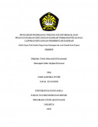 PENGARUH PENERAPAN TEKNOLOGI INFORMASI, DAN PENATAUSAHAAN KEUANGAN DAERAH TERHADAP KUALITAS LAPORAN KEUANGAN PEMERINTAH DAERAH  ( STUDI KASUS PADA BADAN PENGELOLAAN KEUANGAN DAN ASET DAERAH KOTA BOGOR )