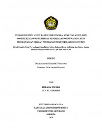 PENGARUH OPINI AUDIT TAHUN SEBELUMNYA,KUALITAS AUDIT, DAN KONDISI KEUANGAN TERHADAP PENERIMAAN OPINI WAJAR TANPA PENGECUALIAN DENGAN PENEKANAN SUATU HAL GOING CONCERN (STUDI EMPIRIS PADA PERUSAHAAN MANUFAKTUR SEKTOR INDUSTRI DASR & KIMIA DAN SEKTOR ANEKA INDUSTRI YANG TERDAFTAR DI BEI PRIODE 2011-2016)