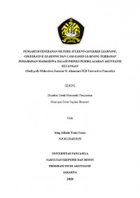 PENGARUH PENERAPAN METODE STUDENT-CENTERED LEARNING, COOPERATIVE LEARNING DAN CASE-BASED LEARNING TERHADAP PEMAHAMAN MAHASISWA DALAM PROSES PEMBELAJARAN AKUNTANSI KEUANGAN (Studi pada Mahasiswa Jurusa S1 Akuntansi FEB Universitas Pancasila)