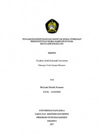 PENGARUH KOMPENSASI DAN KONFLIK KERJA TERHADAP PRODUKTIVITAS KERJA KARYAWAN PADA RSUD JAMPANGKULON