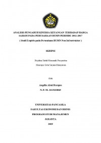 ANALISIS PENGARUH KINERJA KEUANGAN TERHADAP HARGA SAHAM PADA PERUSAHAAN BUMN PERIODE 2012-2017 (Studi Empiris pada Perusahaan BUMN Non Infrastruktur)