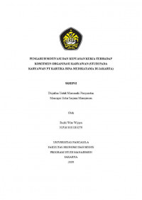 PENGARUH MOTIVASI DAN KEPUASAN KERJA TERHADAP KOMITMEN ORGANISASI KARYAWAN (STUDI PADA KARYAWAN PT. KARTIKA BINA MEDIKATAMA DI JAKARTA)