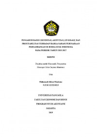 PENGARUH RASIO LIKUIDITAS, AKTIVITAS, LEVERAGE, DAN PROFITABILITAS TERHADAP HARGA SAHAM PERUSAHAAN PERTAMBANGAN DI BURSA EFEK INDONESIA PADA PERIODE TAHUN 2015-2017