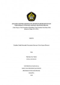 ANALISIS FAKTOR-FAKTOR YANG MEMPENGARUHI KEPUTUSAN PERUSAHAAN UNTUK MELAKUKAN TRANSFER PRICING (STUDI EMPIRIS PADA PERUSAHAAN MANUFAKTUR YANG TERDAFTAR DI BURSA EFEK INDONESIA TAHUN 2015-2016)