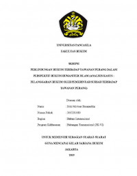 PERLINDUNGAN HUKUM TERHADAP TAWANAN PERANG DALAM PERSPEKIF HUKUM HUMANITER ISLAM (ANALISIS KASUS PELANGGARAN HUKUM OLEH PEMERINTAH SURIAH TERHADAP TAWANAN PERANG).