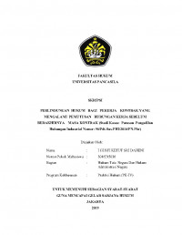 PERLINDUNGAN HUKUM BAGI PEKERJA KONTRAK YANG MENGALAMI PEMUTUSAN HUBUNGAN KERJA SEBELUM BERAKHIRNYA MASA KONTRAK (STUDI KASUS PUTUSAN PENGADILAN HUBUNGAN INDUSTRIAL NO. 96/PDT.SUS-PHI/2016/PN.PBR).