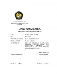 PENGARUH LIKUIDITAS, PROFITABILITAS TERHADAP STRUKTUR MODAL PADA PERUSAHAAN OTOMOTIF YANG TERDAFTAR DI BURSA EFEK INDONESIA PERIODE 2014-2018