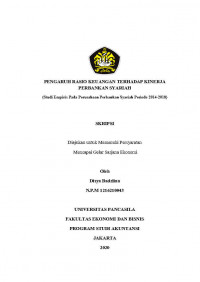 PENGARUH RASIO KEUANGAN TERHADAP KINERJA PERBANKAN SYARIAH ( STUDI EMPIRIS PADA PERUSAHAAN PERBANKAN SYARIAH PERIODE 2014-2018)