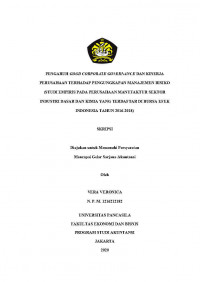 PENGARUH GOOD CORPORATE GOVERNANCE DAN KINERJA PERUSAHAAN TERHADAP PENGUNGKAPAN MANAJEMEN RISIKO (STUDI EMPIRIS PADA PERUSAHAAN MANUFAKTUR SEKTOR INDUSTRI DASAR DAN KIMIA YANG TERDAFTAR DI BURSA EFEK INDONESIA TAHUN 2016-2018)