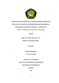 THE EFFECT OF HUMAN RESOURCES (HR) AN INTELECTUAL CAPITAL ON MICRO BUSINESS PERFORMANCE IN BATUBANTAR CIMANUK MARKET - PANDEGLANG (Studi Case Batubantar Cimanuk Maret - Pandeglang)