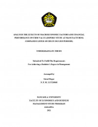 ANALYSIS THE EFFECT OF MACROECONOMIC FACTORS AND TECHNICAL PERFORMANCE ON FIRM VALUE (EMPIRIC STUDY AT MANUFACTURING COMPANIES LISTED ON IDX IN 2015-2019 PERIODS)