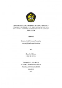 PENGARUH KUALITAS PRODUK DAN HARGA TERHADAP KEPUTUSAN PEMBELIAN SALAD BUAH MOJU DI WILAYAH JAGAKARSA