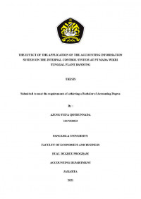 THE EFFECT OF THE APPLICATION OF THE ACCOUNTING INFORMATION SYSTEM ON THE INTERNAL CONTROL SYSTEM AT PT MADA WIKRI TUNGGAL PLANT BANDUNG