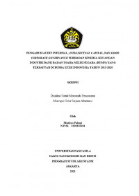 PENGARUH AUDIT INTERNAL, INTELLECTUAL CAPITAL, DAN GOOD CORPORATE GOVERNANCE TERHADAP KINERJA KEUANGAN INDUSTRI BANK BADAN USAHA MILIK NEGARA (BUMN) YANG TERDAFTAR DI BURSA EFEK INDONESIA TAHUN 2013-2020