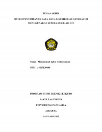 Tugas Akhir: Sistem Penyimpanan Data Listrik Dari Generator Menggunakan Sepeda Berbasis IOT