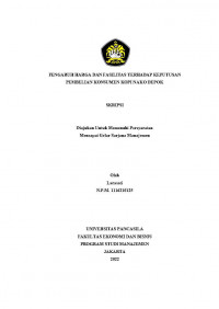 PENGARUH HARGA DAN FASILITAS TERHADAP KEPUTUSAN PEMBELIAN KONSUMEN KOPI NAKO DEPOK