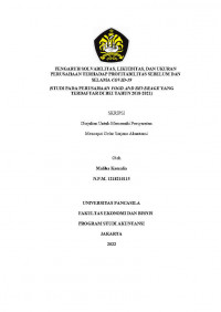 PENGARUH SOLVABILITAS, LIKUIDITAS, DAN UKURAN PERUSAHAAN TERHADAP PROFITABILITAS SEBELUM DAN SELAMA COVID-19 (STUDI PADA PERUSAHAAN FOOD AND BEVERAGE YANG TERDAFTAR DI BEI TAHUN 2018-2021)