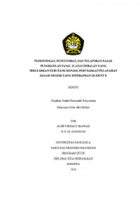 PEMOTONGAN, PENYETORAN, DAN PELAPORAN PAJAK PENGHASILAN PASAL 15 ATAS IMBALAN YANG DIBAYARKAN/TERTUANG KEPADA PERUSAHAAN PELAYARAN DALAM NEGERI YANG DITERAPKAN OLEH PT X