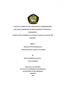 EFFECT OF COMPANY SIZE, INDEPENDENT COMMISSIONERS, AND AUDIT COMMITTEE ON THE INTEGRITY OF FINANCIAL STATEMENTS (Empirical Study of Banking Sector Financial Companies Listed on the IDX 2019-2020)