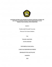 FAKTOR FAKTOR YANG MEMPENGARUHI AUDIT  DELAY SEBELUM DAN MASA PENDEMI COVID-19 PADA PERUSAHAAN YANG TERDAFTAR DI BURSA EFEK INDONESIA