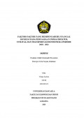 FAKTOR-FAKTOR YANG MEMPENGARUHI FINANCIAL
DISTRESS PADA PERUSAHAAN INFRASTRUKTUR,
UTILITAS, DAN TRANSPORTASI DI INDONESIA PERIODE
2018 - 2021