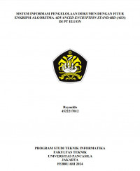 Skripsi: Sistem Informasi Pengelolaan Dokumen Dengan Fitur Enkripsi Algoritma Advanced Encrtption Standard (AES) Di PT Eloun