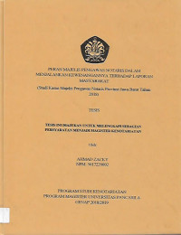 Tesis: Peran Majelis Pengawas Notaris Dalam Menjalankan Kewenangannya Terhadap Laporan Masyarakat (Studi Kasus Majelis Pengawas Notaris Provinsi Jawa Barat tahun 2018)