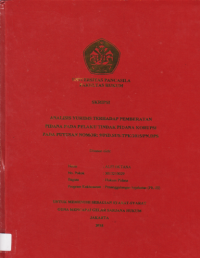 ANALISIS YURIDIS TERHADAP PEMBERATAN PIDANA PADA PELAKU TINDAK PIDANA KORUPSI PADA PUTUSAN NOMOR 9/PID.SUS-TPK/2015/PN.DPS.