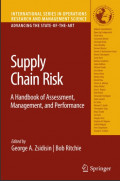 Supply Chain Risk: A Handbook of Assessment, Management, and Performance