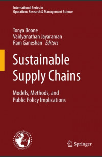 Suistainable Supply Chain: Models, Methods, and Public Policy Implications