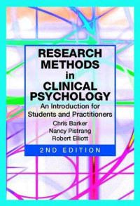 Research Methods in Clinical Psychology: An Introduction for Students and Practitioners