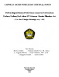 Perbandingan Hukum Perkawinan Campuran berdasarkan Undang-Undang No.1 Tahun 1974 dengan “Special Marriage Act, 1954 dan Foreign Marriage Act, 1969