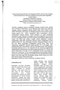 Karakterisasi Nanopartikel dan Uji Antiagregasi secara In Vitro terhadap Ekstrak Rumput Laut Coklat Jenis (Sargasum Polycystum) Hasil Degradasi Iradiasi Gamma