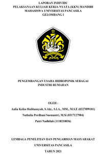 Pengembangan Usaha Hidroponik Sebagai Industri Rumahan