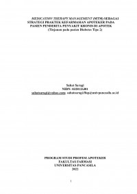 Medication Therapy Management (MTM) Sebagai Strategi Praktek Kefarmasian Apoteker pada Pasien Penderita Penyakit Kronis di Apotek (Tinjauan pada Pasien Diabetes Tipe 2)